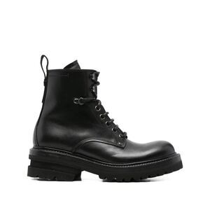 PREMIATA Men's Leather Lace-Up Combat Boots Men BLACK